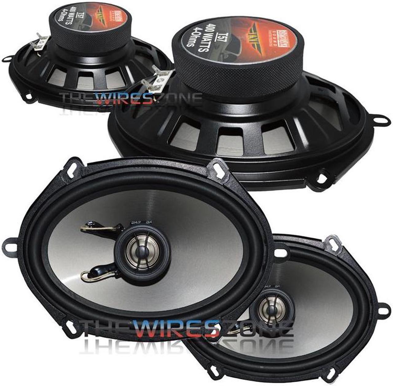 Alt view image 3 of 4 - Earthquake Sound T57 TNT 2-Way 5" x 7" 400 Watts Car Speaker (2 pairs) 5x7" 400W