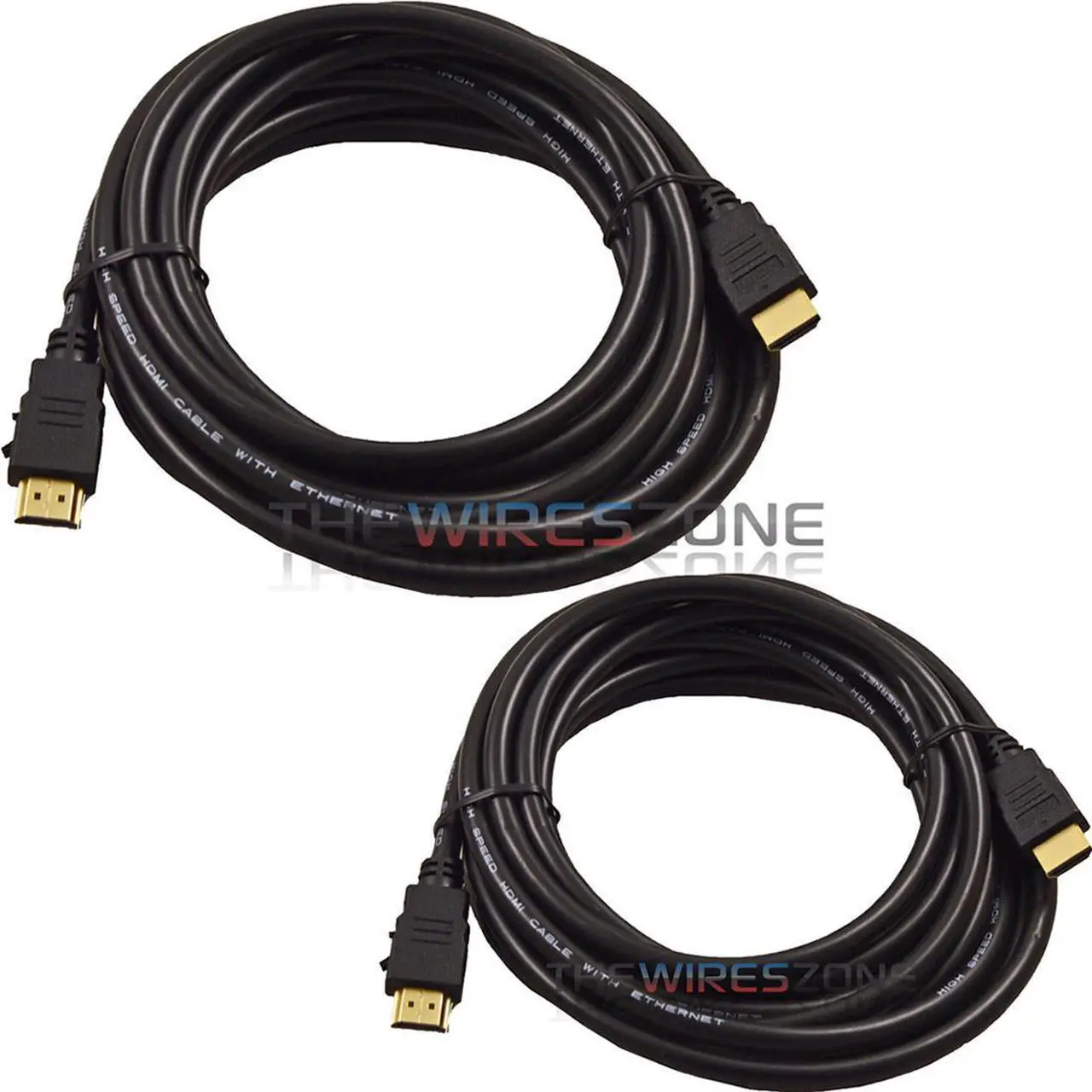 Main image of Male HDMI to HDMI 5ft AV Cable w/ Ethernet for HDTV DVD PC 1080p 1080i 4K (2/pk)