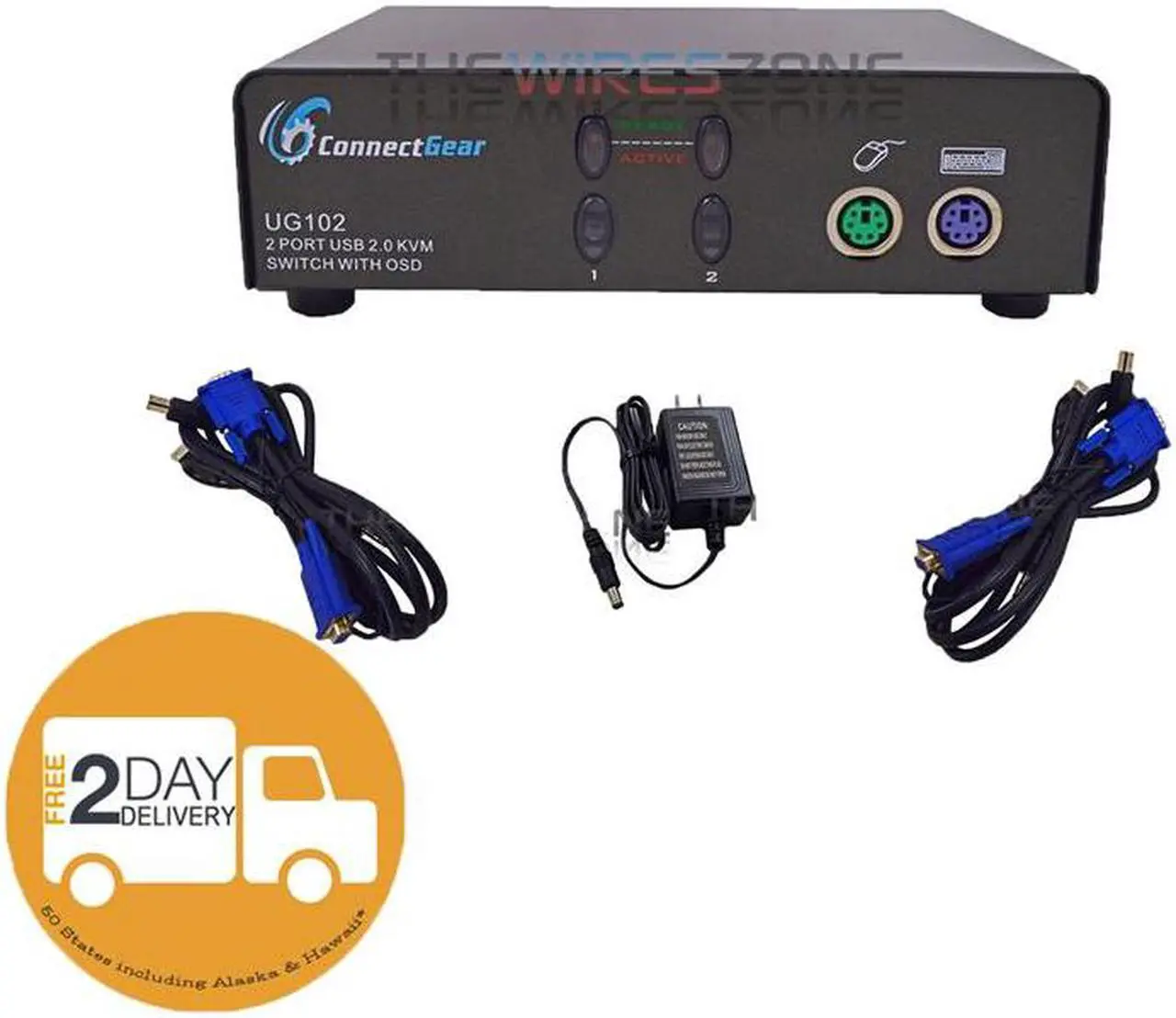 Alt view image 6 of 7 - ConnectGear UG102 2-Port Audio KVM Switch
