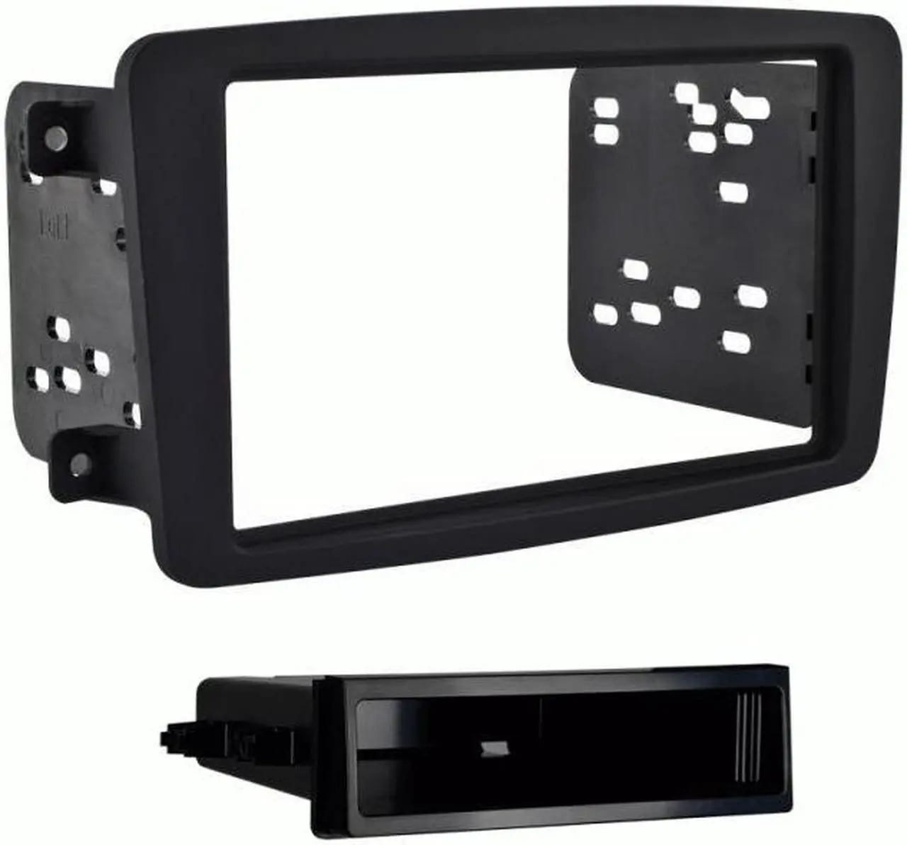 Alt view image 7 of 9 - Metra 99-8722B Matte Black Single DIN Stereo Dash Kit for Select 01-06 Mercedes