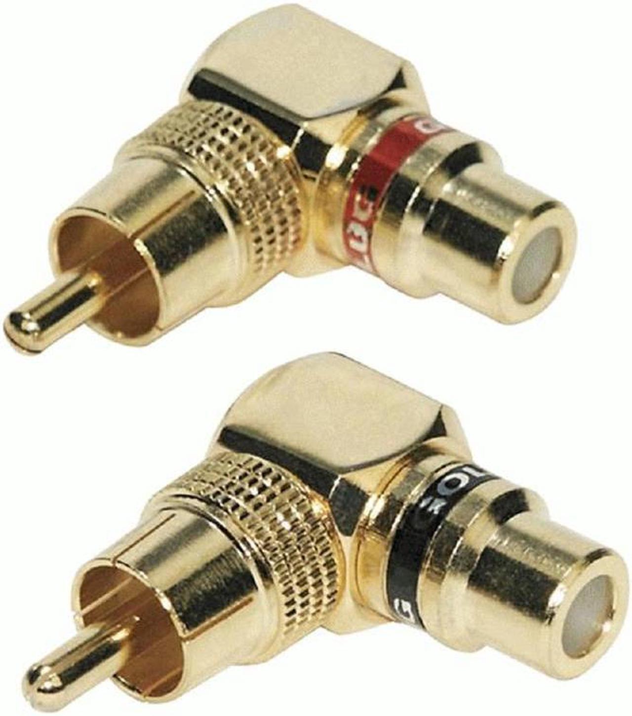 Alt view image 5 of 5 - RAPTOR R5RCAMFR - RCA Barrel Connectors - Pro Series Gold Right Angle RCA Barrel Connector-M To F