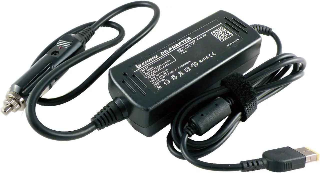 Main image of iTEKIRO 90W Car Charger for Lenovo Ideapad 700 17.3", Ideapad 700-17ISK 80RV, 80RV002NUS 80RV002UUS 80RV002VUS 80RV002WUS 80RV006RUS 80RV006TUS; Ideapad 500 80NT007PUS; ThinkPad L470, T470, T560, X270