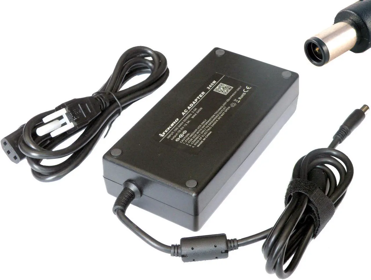 Alt view image 2 of 7 - 240WT21 AC Adapter for Dell G3 15 3500, G5 15 5510 5511 5520 5521 5525 5535, Precision 16 7680, Precision 17 7710 (m7710) 7720 7730 7740 7750  7760 7770 7780, M6400, M6500, M6600, M6700, M6800