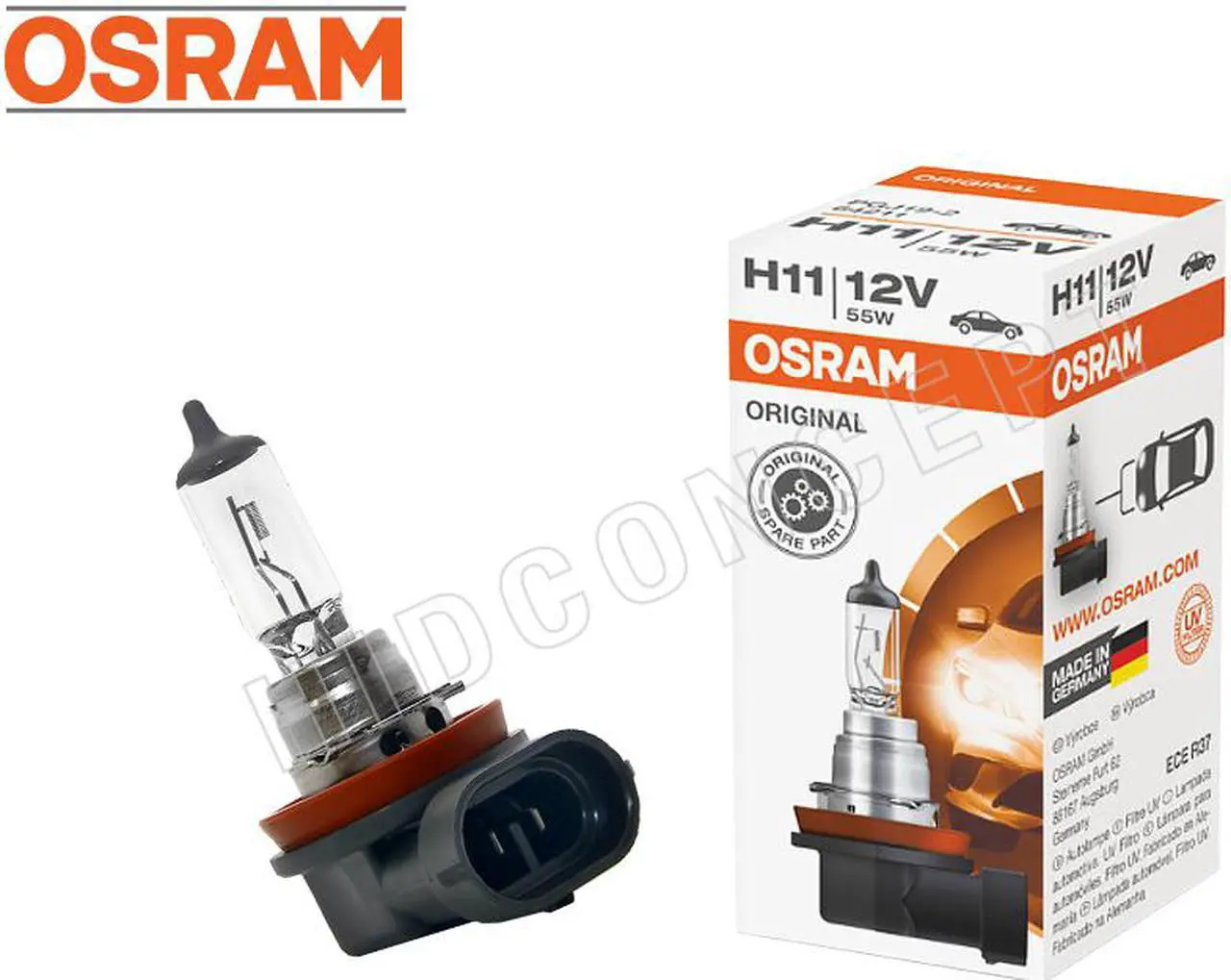 Main image of Osram H11 Original Standard OEM 64211L Bulb (Pack of 1)