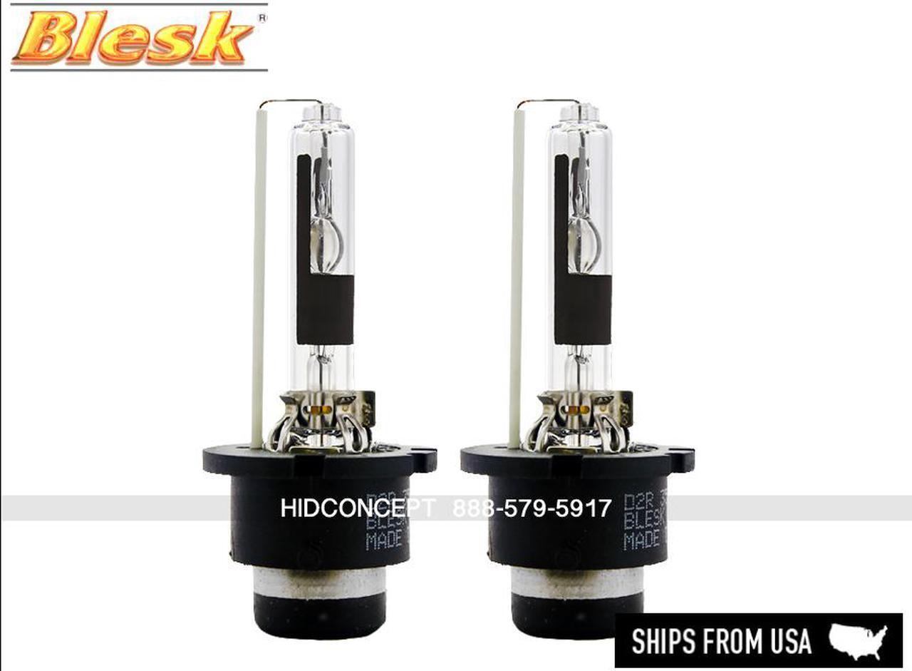 Main image of BLESK 6000K D2R HID Xenon Bulbs Pair 35W Crystal White OEM Replacement 6K D2C