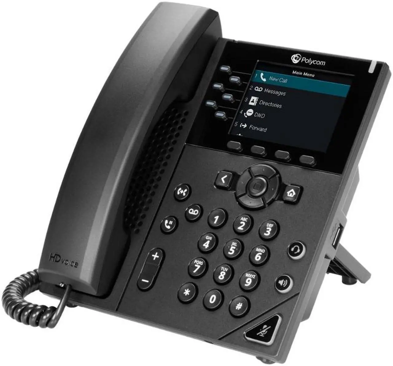 Alt view image 7 of 9 - Polycom VVX350 2200-48830-025-R IP Phone