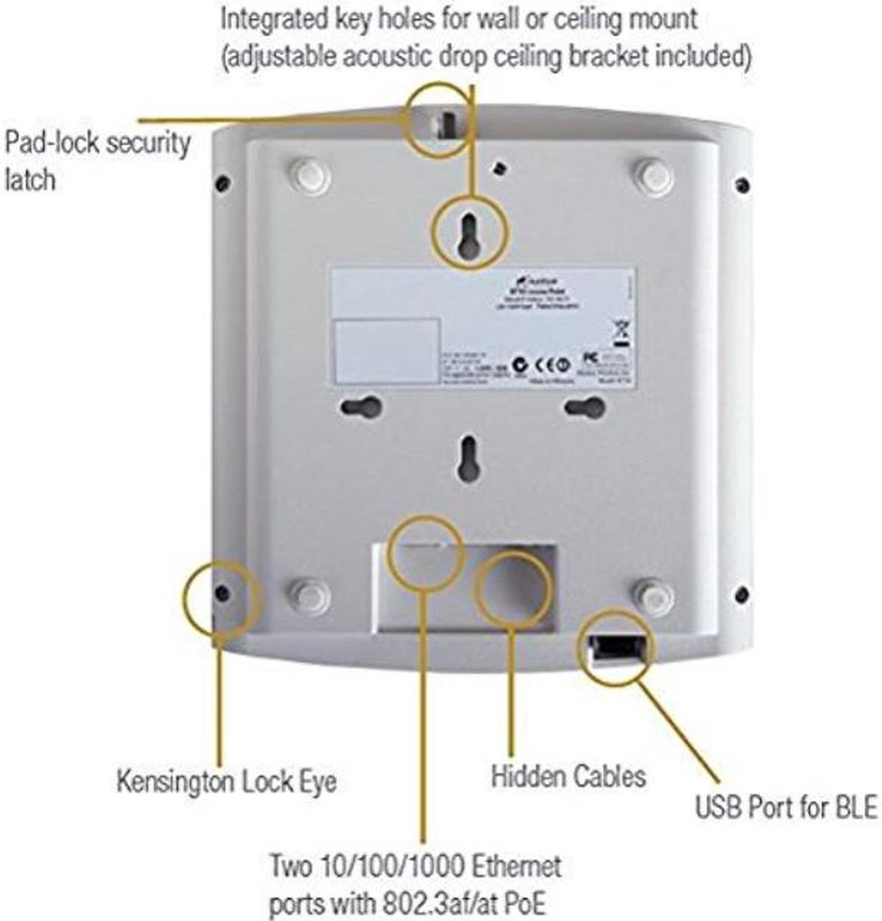 Alt view image 3 of 6 - Ruckus R500 UNLEASHED (802.11ac Indoor 2x2:2, Smart Wi-Fi Access Point) 9U1-R500-US00 DOES NOT INCLUDE POWER ADAPTER OR PoE INJECTOR!