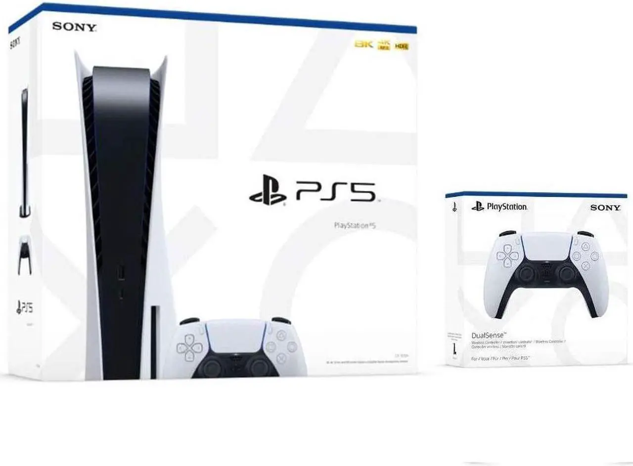 Alt view image 3 of 3 - PlayStation 5 Console Disc Version With Extra DualSense Wireless Controller
