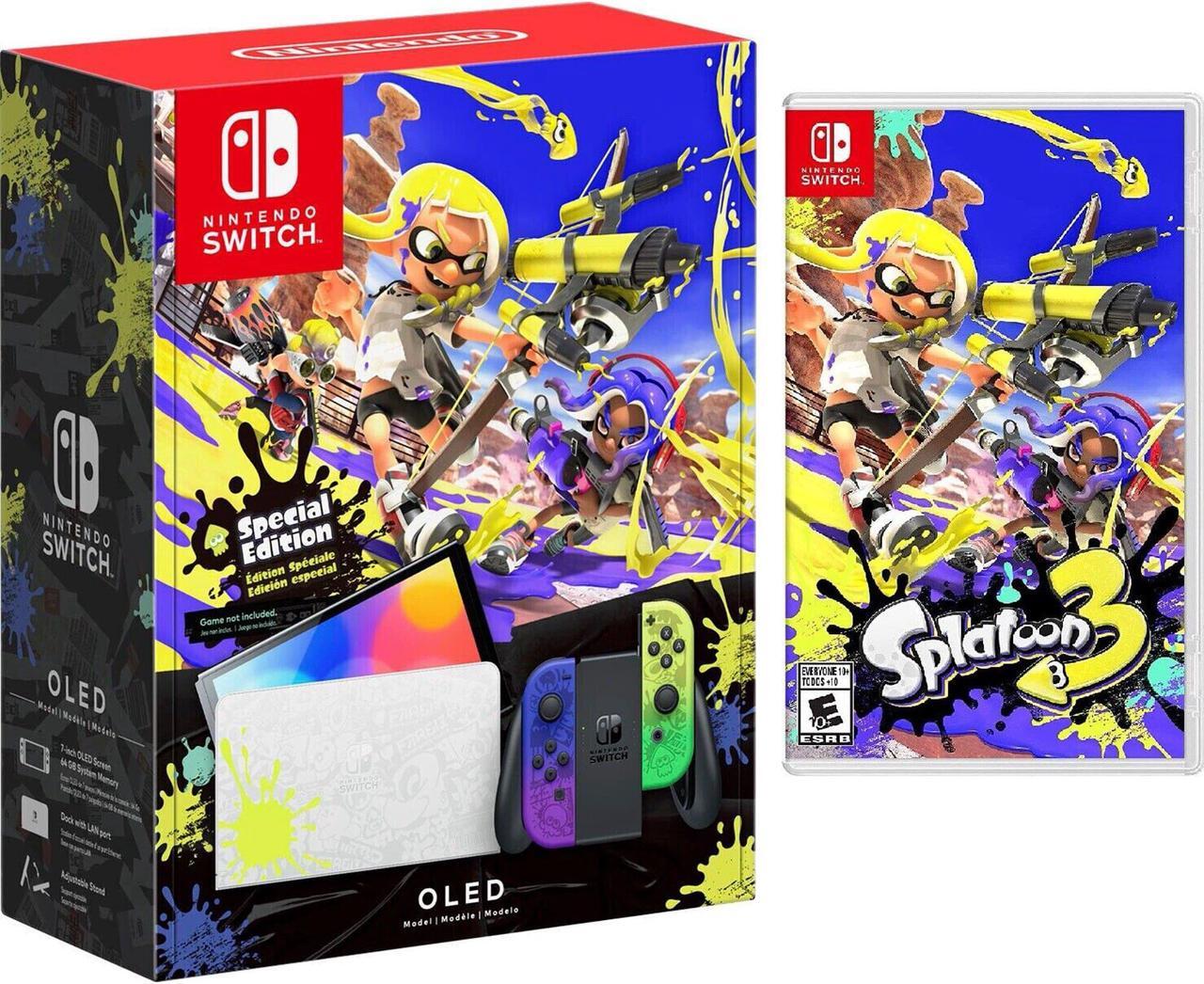 Main image of Nintendo Switch OLED Model Splatoon 3 Special Edition Game Included