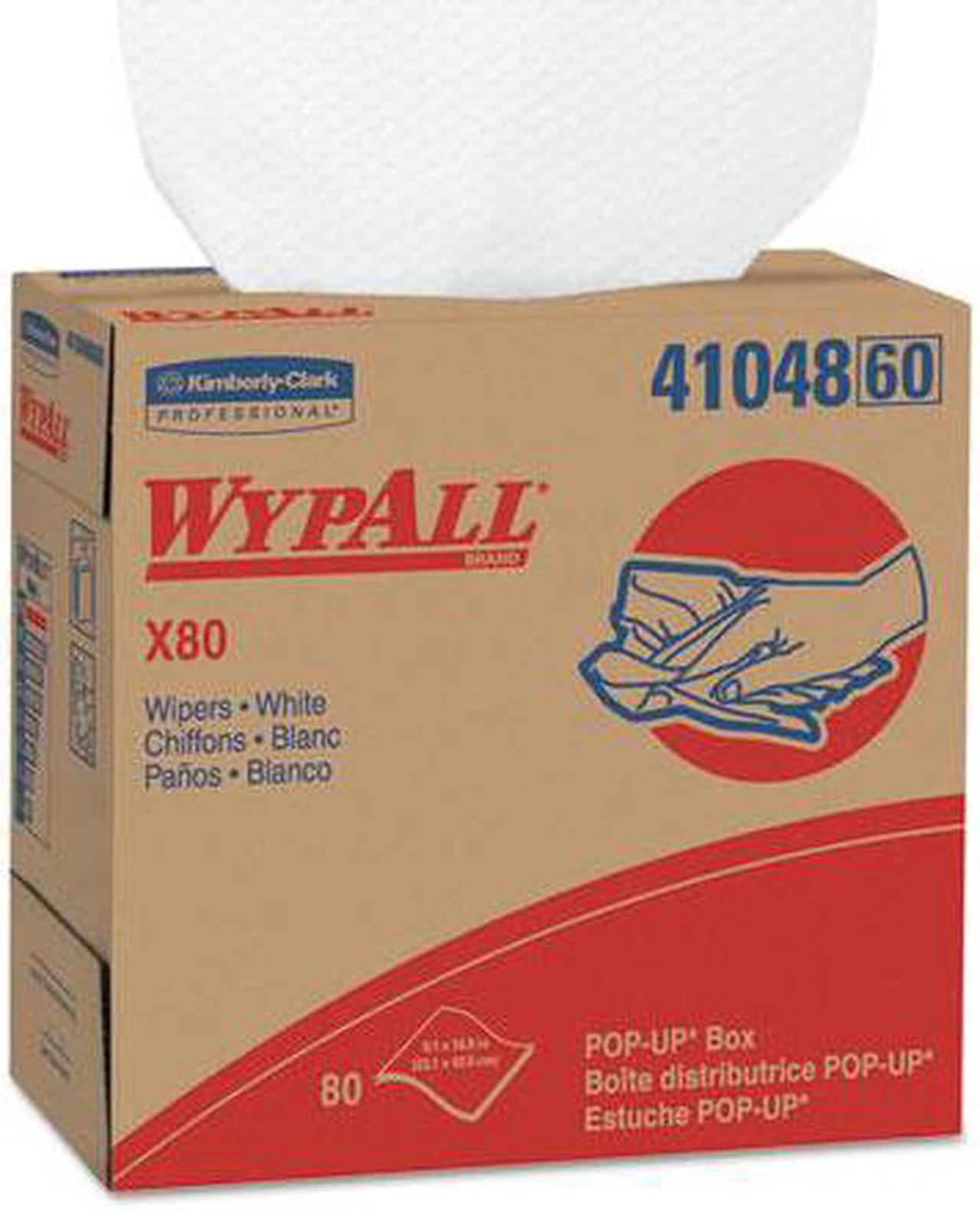Alt view image 4 of 11 - Kimberly-Clark Professional KCC41048 WYPALL X80 Wipers, 9.13" x 16.80", White, POP-UP Box