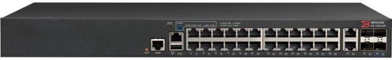 Brocade Communications - ICX7150-24P-4X10GR - Ruckus ICX 7150-24P - Switch - L3 - managed - 24 x 10/100/1000 (PoE+) + 2