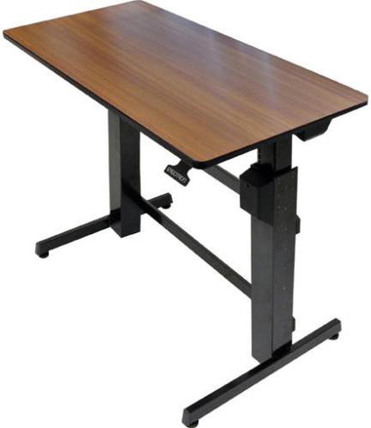 Ergotron WorkFit D Sit-Stand Workstation 47 5/8 x 23 1/2 x 50 5/8 Walnut/Black