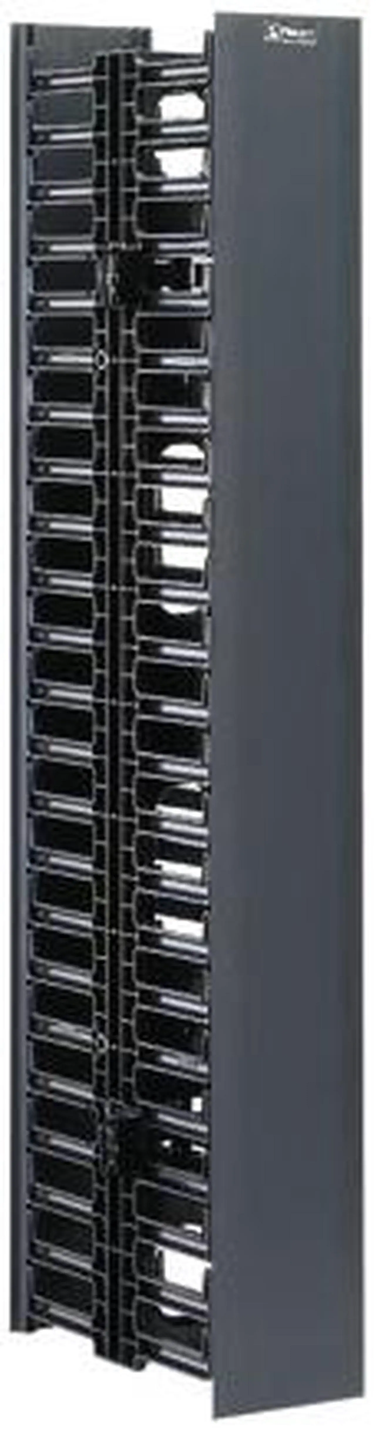 Main image of Panduit - WMPVF22E - Panduit NetRunner WMPVF22E Vertical Cable Manager - Black - 1 Pack - 22U Rack Height