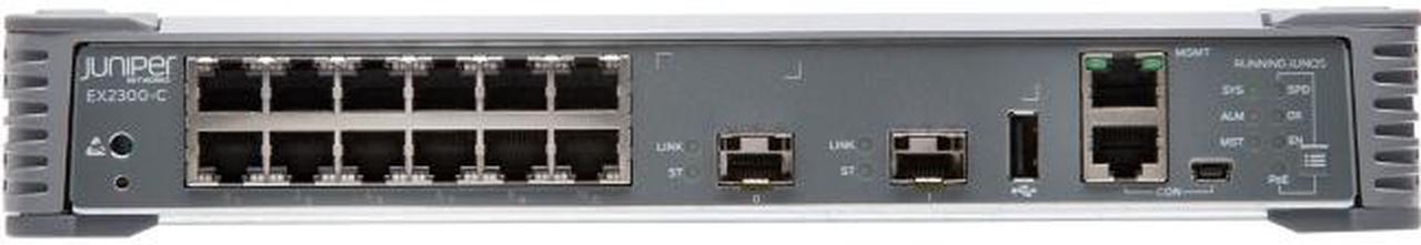 Juniper Networks - EX2300-C-12P - Juniper EX2300-C Compact Ethernet Switch - 12 Ports - Manageable - 3 Layer Supported -