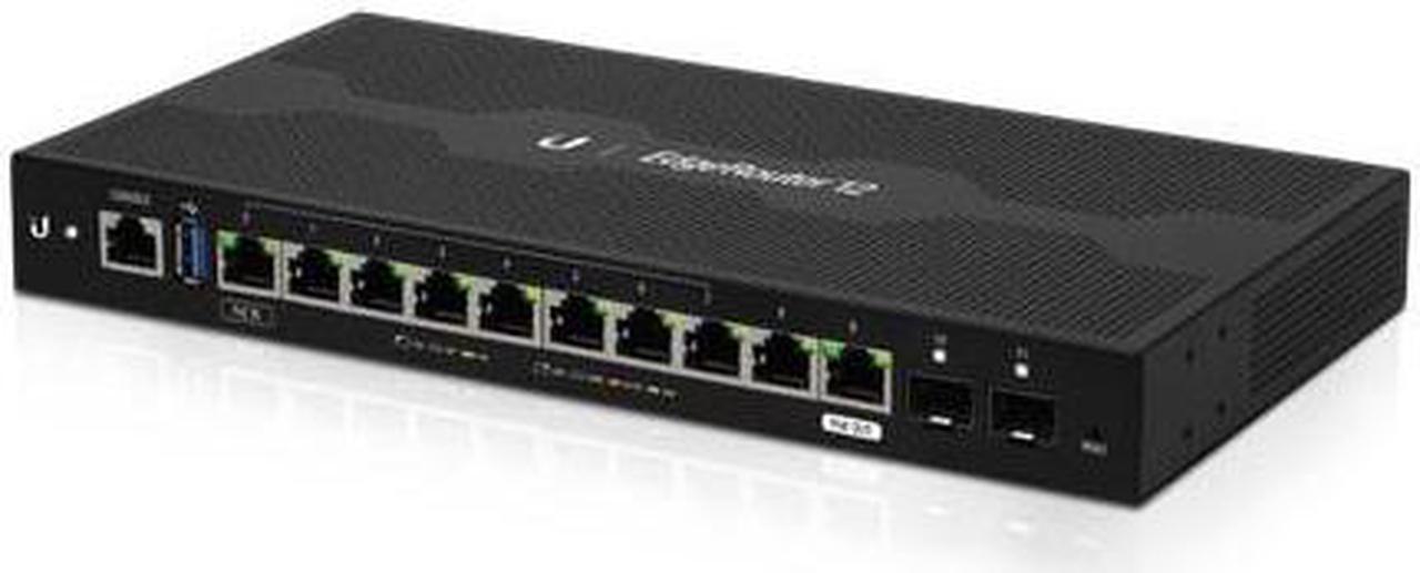 Ubiquiti Networks 10-Port Gigabit Router with PoE Passthrough and 2 x SFP Ports (ER-12)