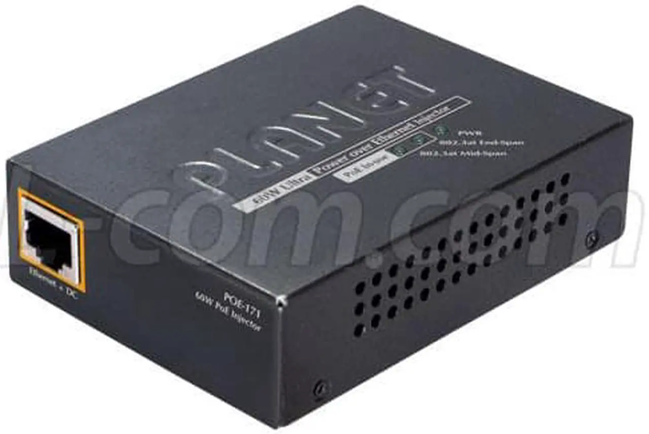Alt view image 2 of 2 - Planet POE-171 Single-Port 10/100/1000 Mbps Ultra PoE Injector (60 Watts)