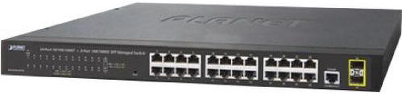 Main image of PLANET Technology - GS-4210-24T2S - Planet 24-Port Layer 2 Managed Gigabit Ethernet Switch W/2 SFP Interfaces - 24 Ports - Manageable - 4 Layer Supported - Modular - Twisted Pair, Optical Fiber - 1U