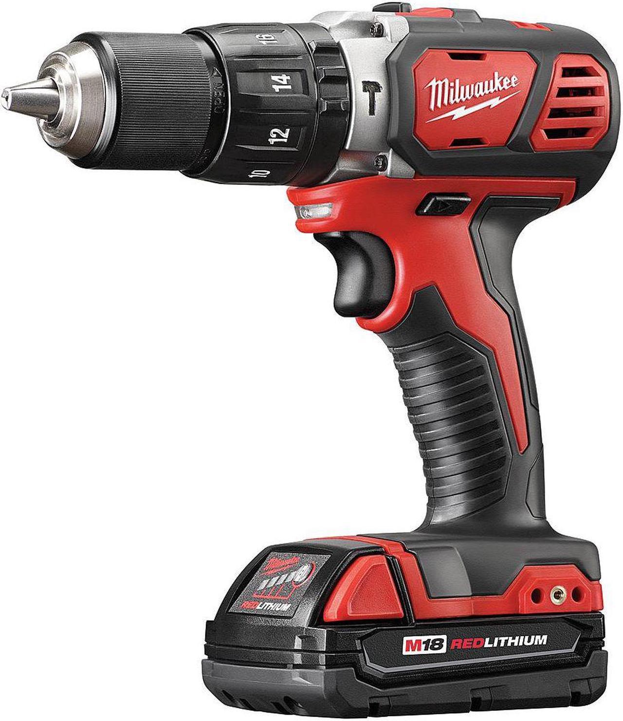 Milwaukee Electric Tool - 2607-22CT - 1/2 Cordless Hammer Drill/Driver Kit, 18.0 Voltage, Battery Included