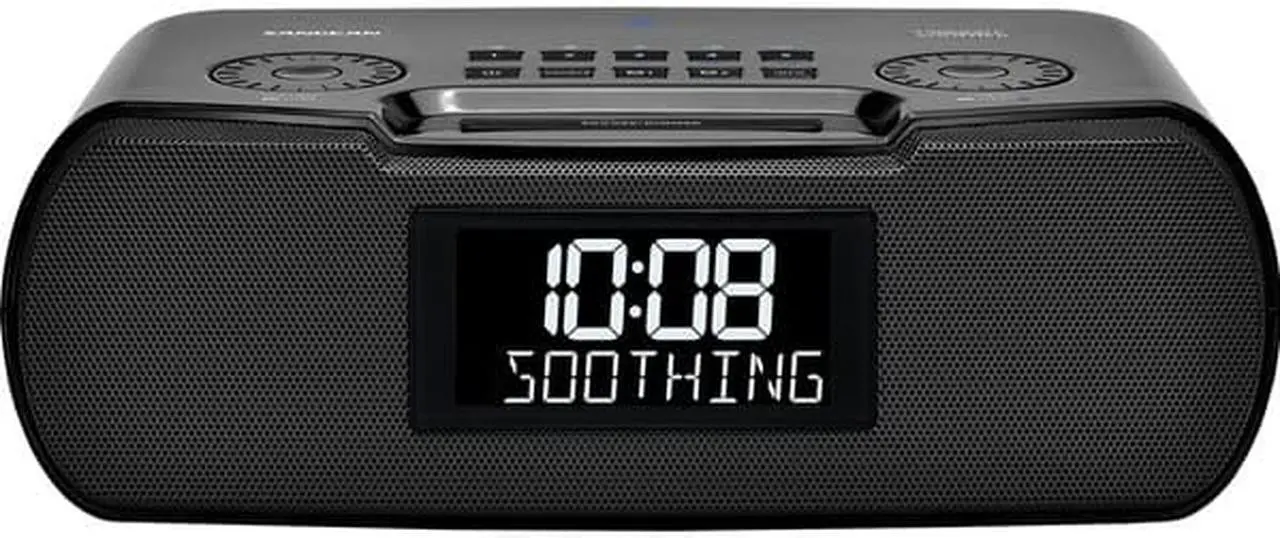 Alt view image 4 of 12 - Sangean RCR-30 Bluetooth AM/FM Alarm Clock Radio with Sound Soother (Black)