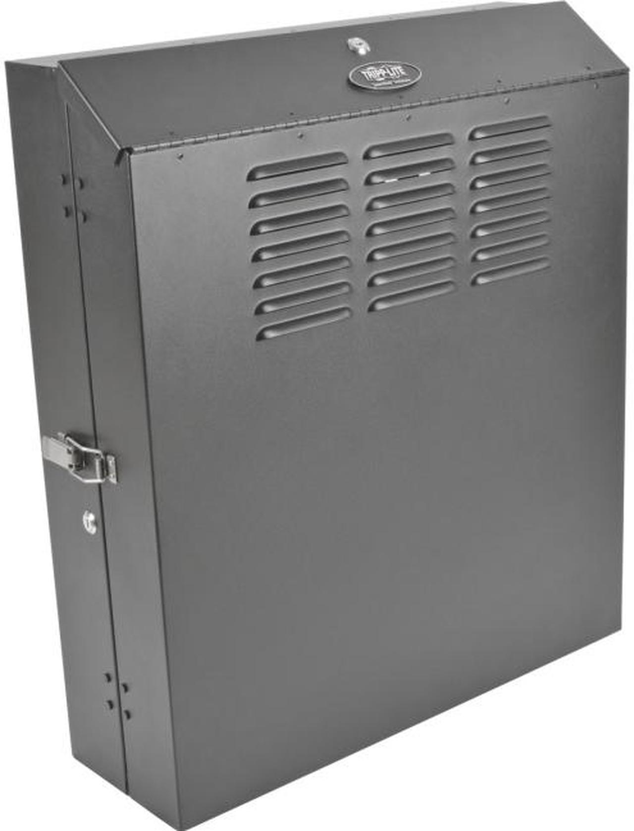 Tripp Lite SmartRack 4U Low-Profile Vertical-Mount Switch-Depth Wall-Mount Rack Enclosure Cabinet