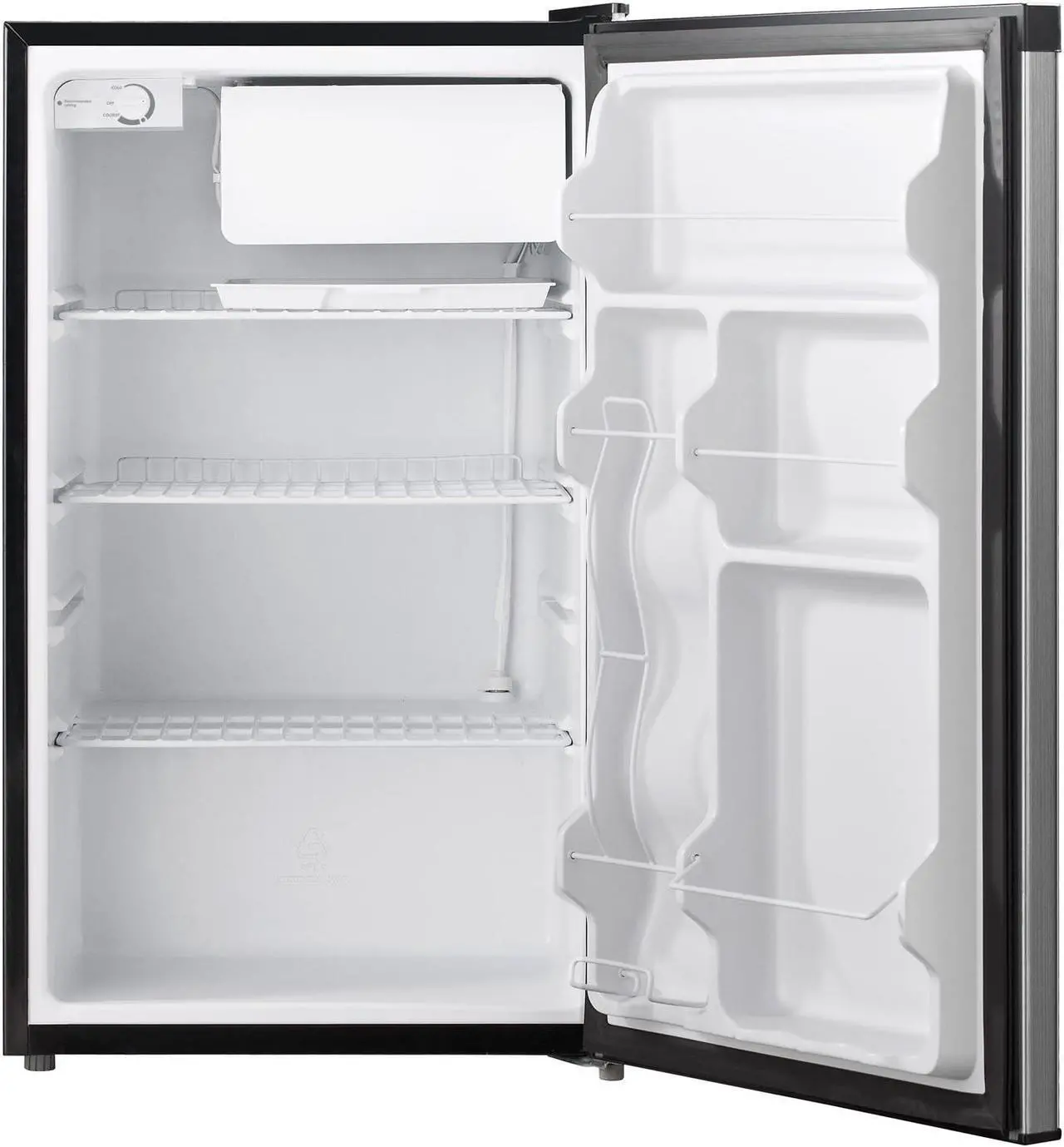 Alt view image 2 of 9 - Keystone 4.4 Cu. Ft. Refrigerator with Freezer Compartment - White - KSTRC44CW