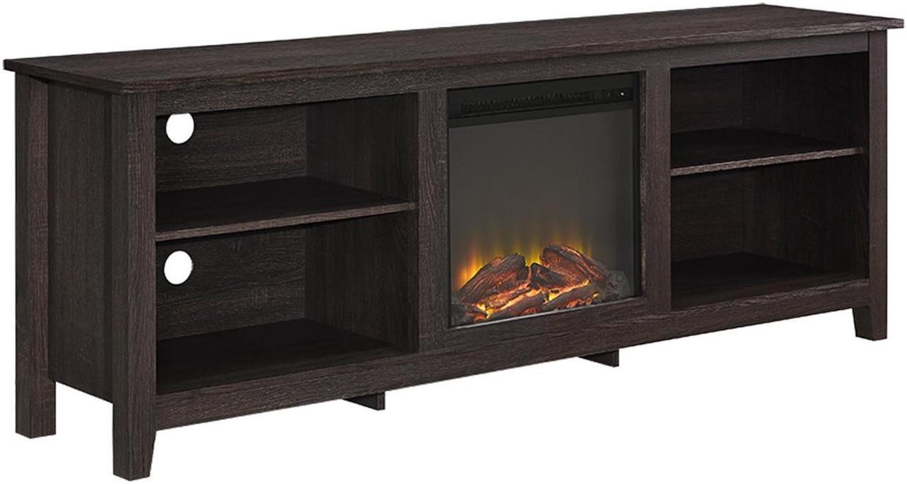 Main image of Walker Edison W70FP18ES 70 x 24 in. Fireplace TV Stand - Espresso