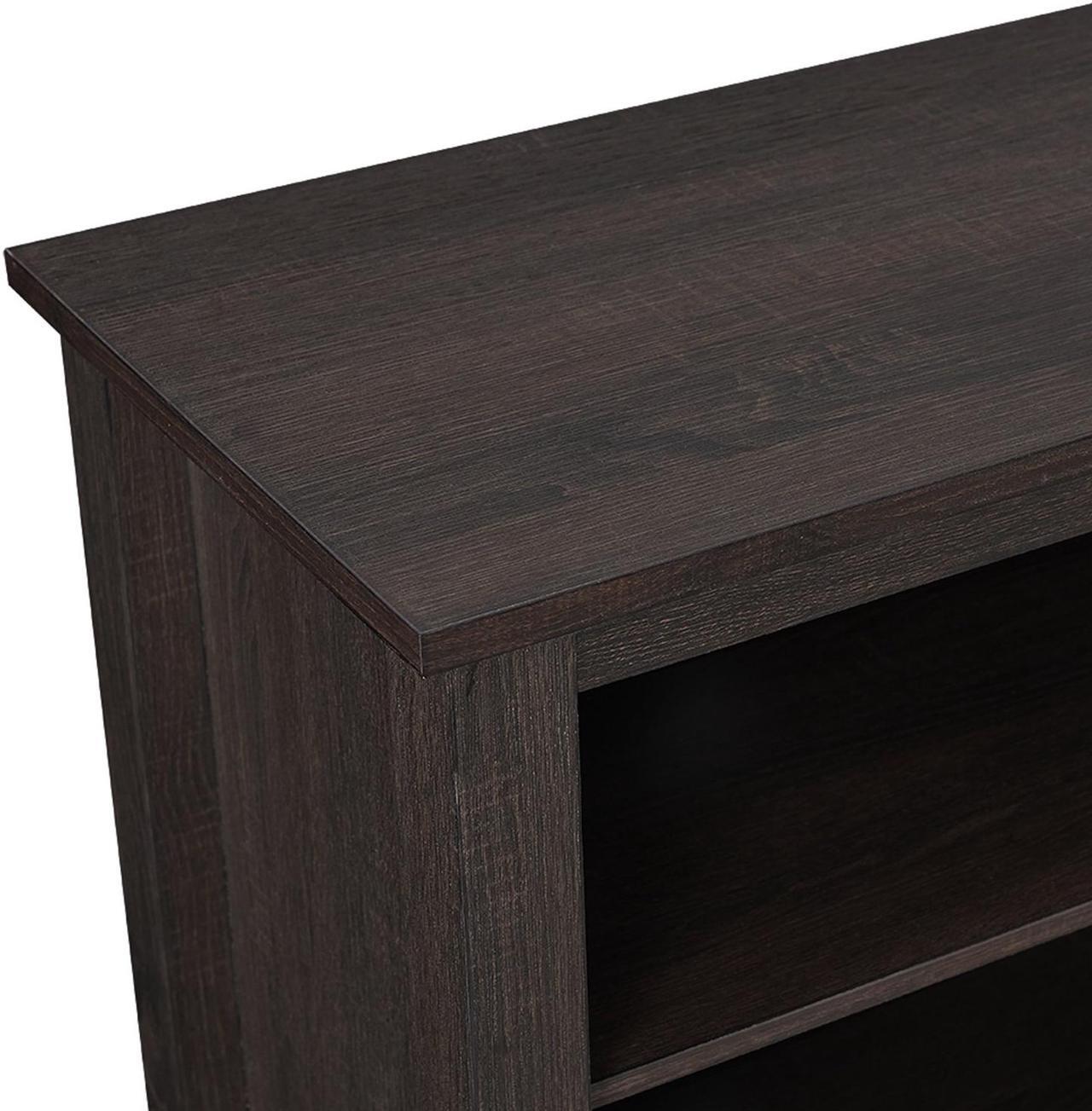 Alt view image 3 of 14 - Walker Edison W70FP18ES 70 x 24 in. Fireplace TV Stand - Espresso