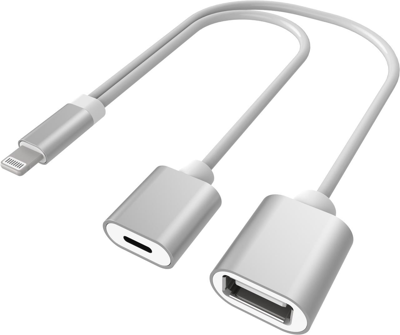 Alt view image 5 of 6 - iPhone iPad Ethernet Adapter with Power Charging - Lightning to RJ45 LAN Wired Network - Apple OTG USB