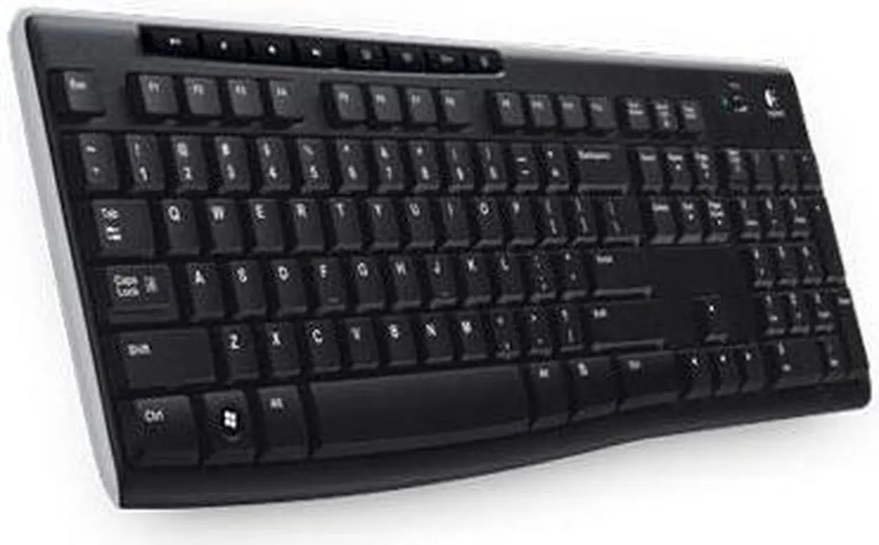 Alt view image 3 of 20 - Logitech K270 Wireless Keyboard K270 Black Logitech Unifying protocol (2.4 GHz) Wireless range: >33 ft (10m) wireless range Ergonomic Keyboard
