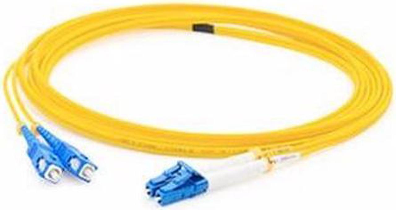 AddOn ADD-SC-LC-10MS9SMF 10m LC (Male) to SC (Male) Straight Yellow OS2 Simplex OFNR (Riser-Rated) Single-Mode Fiber (SMF) Patch Cable