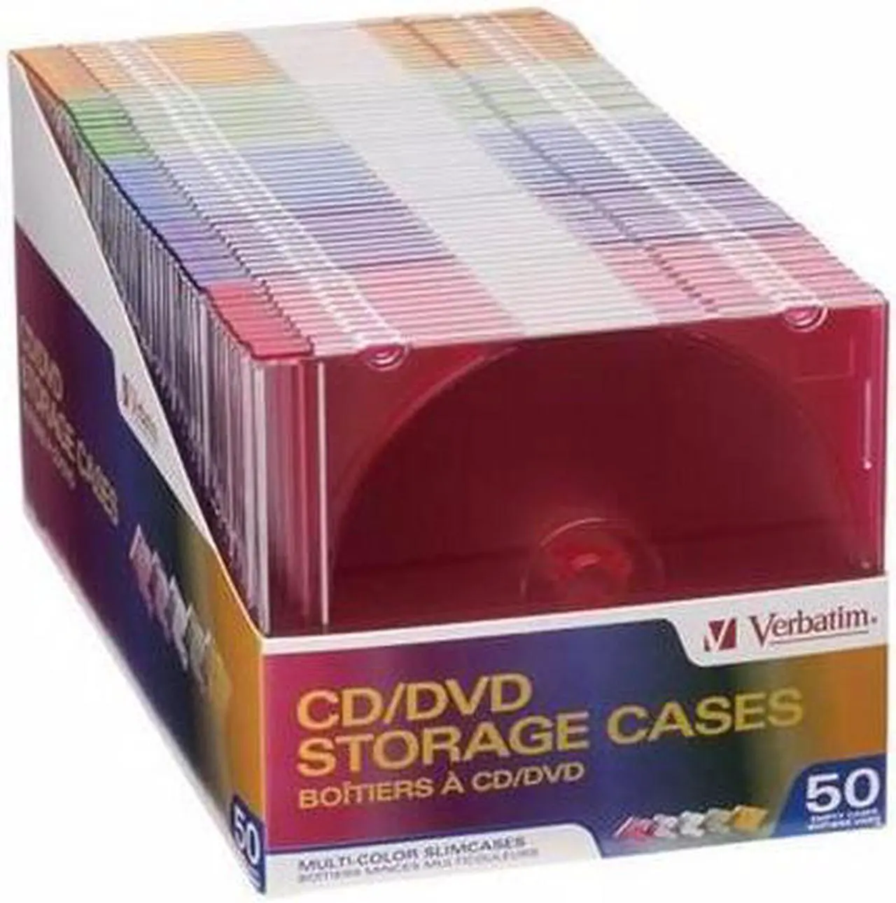 Main image of Color Cd Dvd Slim Cases 50pk - 94178