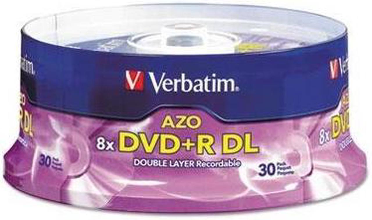 Alt view image 2 of 3 - VERBATIM  Dual-Layer Dvd+r Discs, 8.5gb, 8x, Spindle, 30/pk, Silver