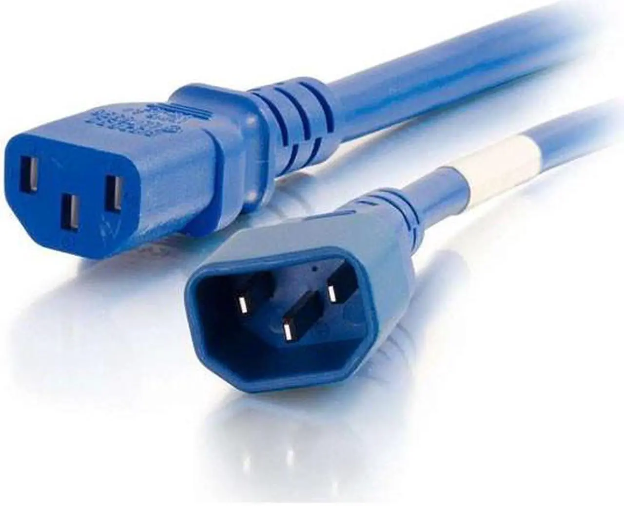 Alt view image 2 of 7 - C2G 17515 18 AWG Power Cord - C14 to C13, Blue (10 Feet, 3.04 Meters)