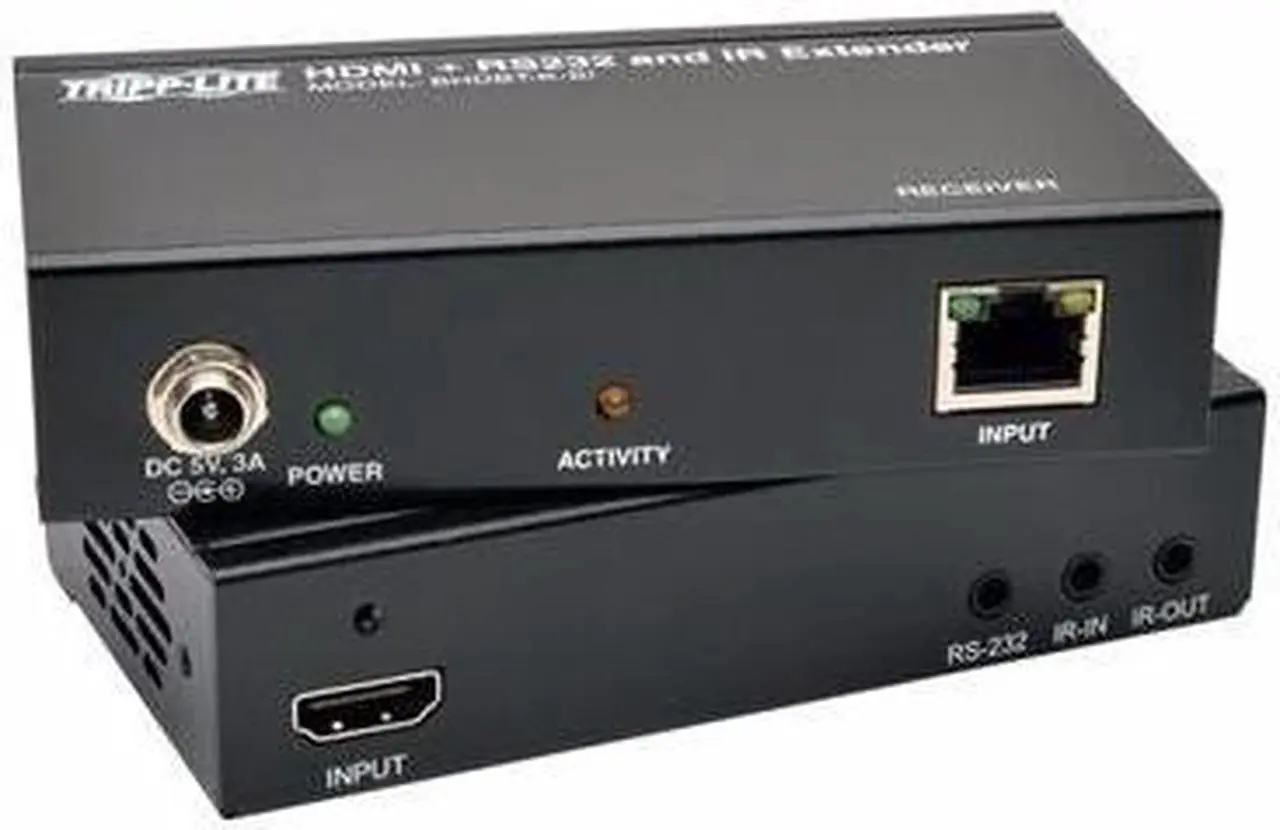 Alt view image 3 of 20 - Tripp Lite BHDBT-K-SI HDBaseT Lite HDMI Over Cat5e/6/6a Extender Kit with Serial and IR Control, 4Kx2K UHD / 1080p, Up to 230-ft. (70M)