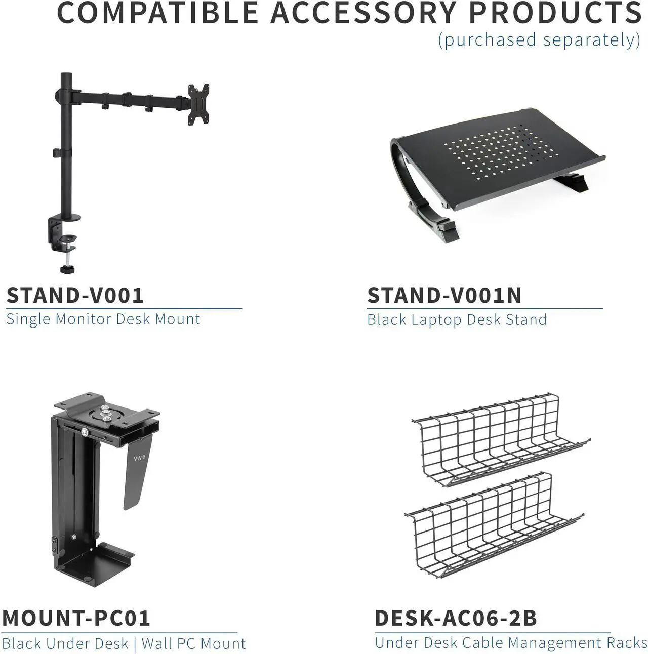 Alt view image 6 of 7 - VIVO Black Electric 43 x 24 Stand Up Desk | Height Adjustable Workstation with 3 Section Table Top (DESK-EB43TB)