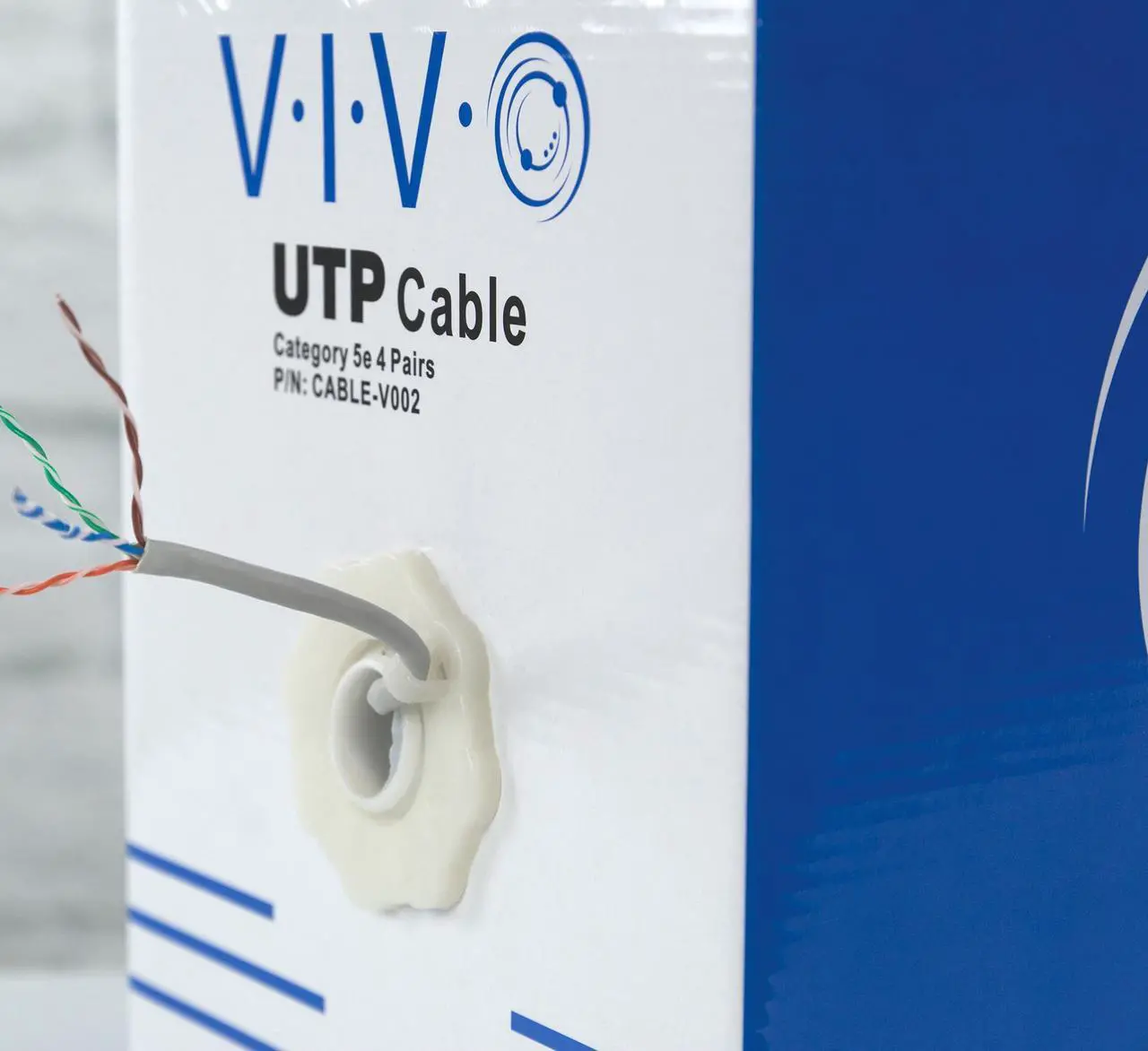 Alt view image 2 of 12 - VIVO 500ft Bulk Cat5e LAN Ethernet Cable / Wire UTP Pull Box 500 ft Cat-5e Grey