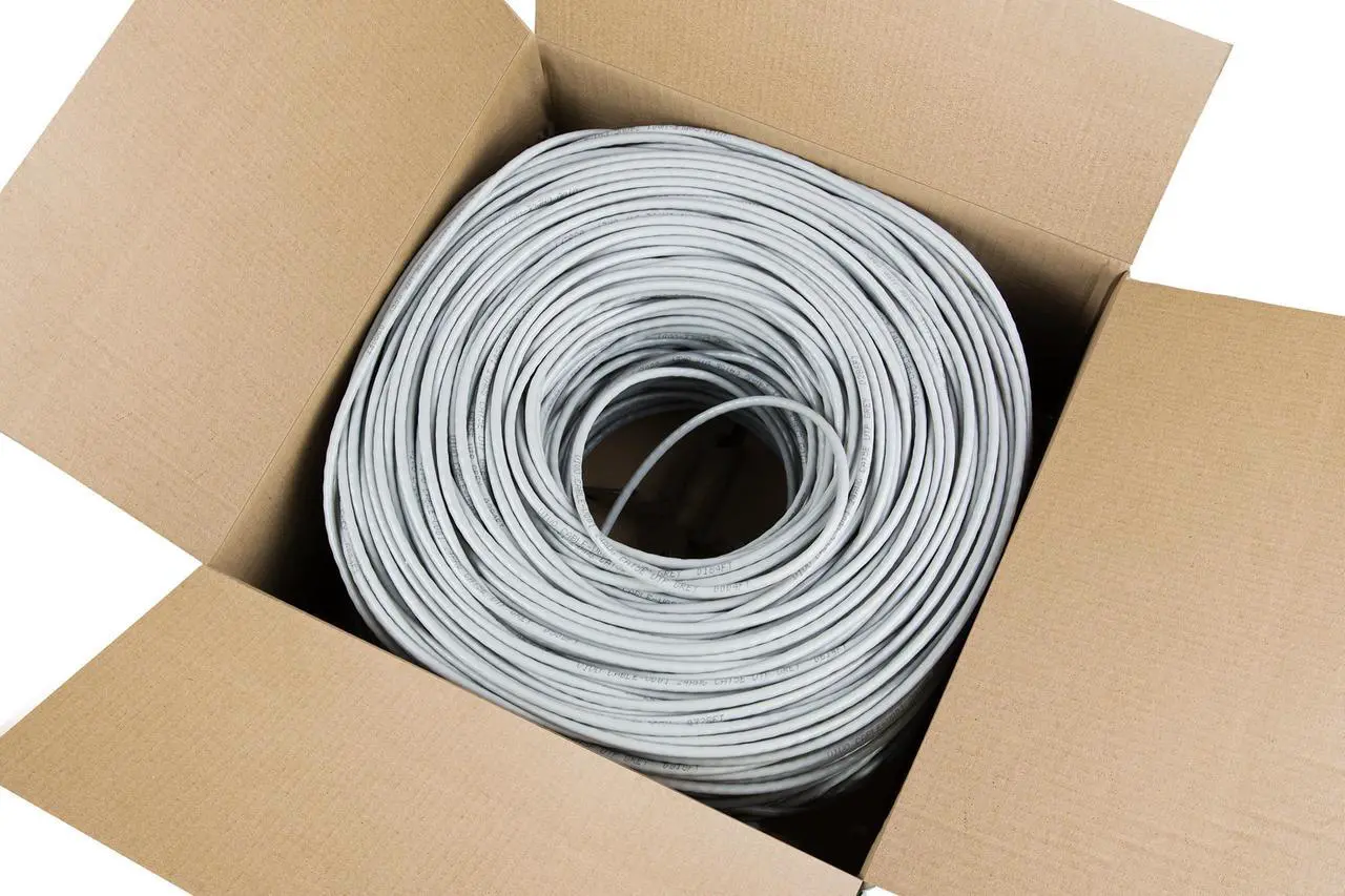Alt view image 6 of 12 - VIVO 500ft Bulk Cat5e LAN Ethernet Cable / Wire UTP Pull Box 500 ft Cat-5e Grey