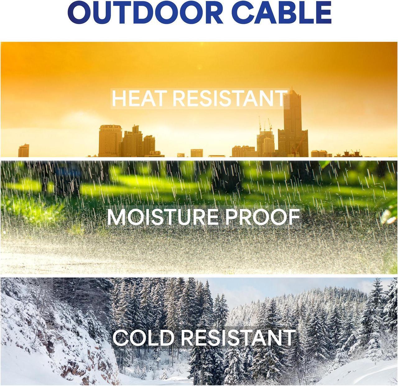 Alt view image 7 of 12 - VIVO 500ft Cat6 LAN Network Ethernet Cable Wire Cat-6 Waterproof Outdoor Burial