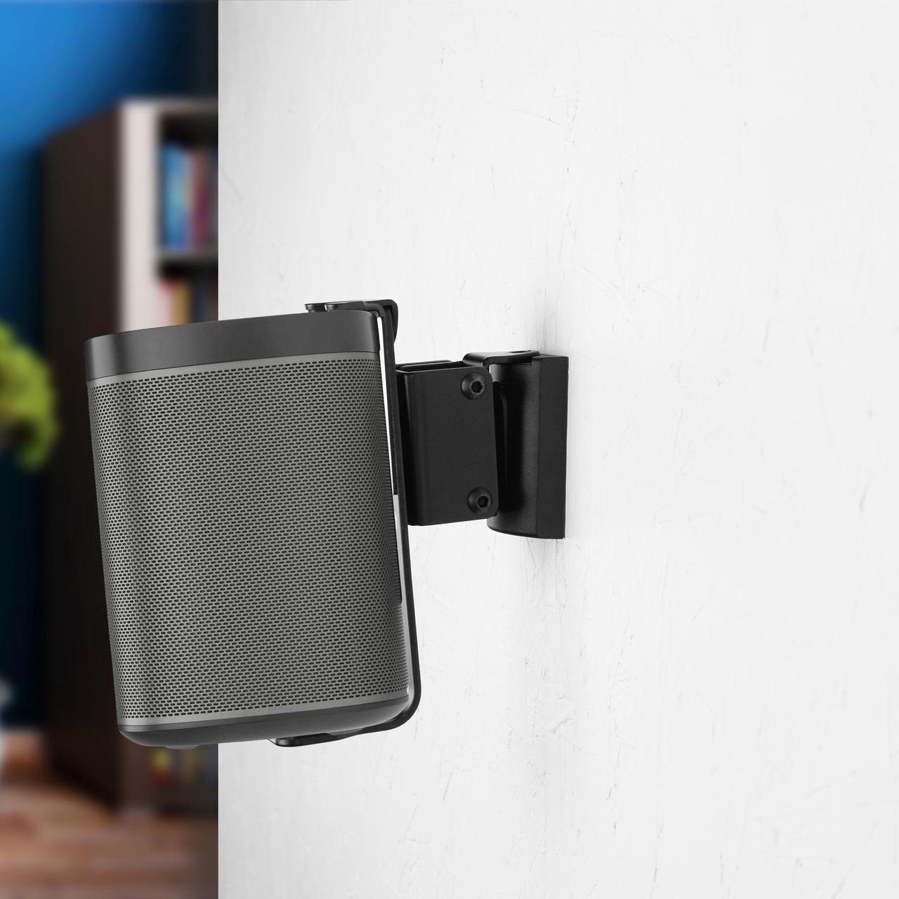 Alt view image 5 of 7 - VIVO Black Dual Wall Speaker Mount Designed for SONOS PLAY 1 Brackets (2 Pack)