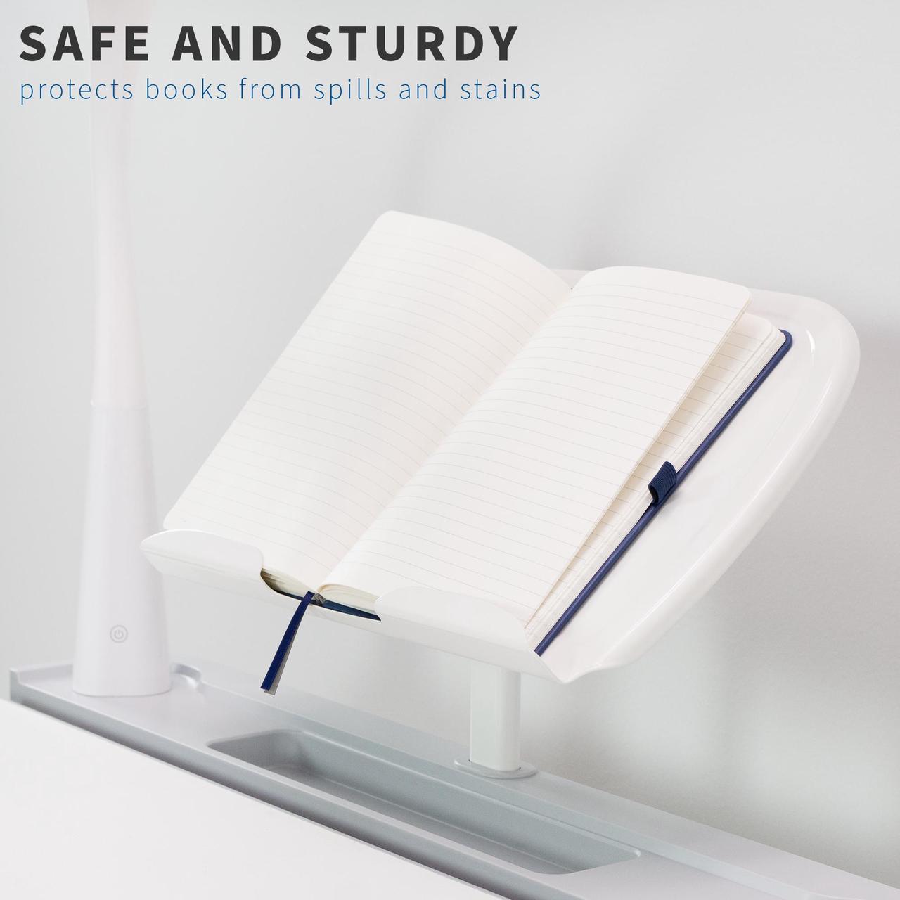Alt view image 5 of 7 - VIVO White Book Holder Shelf for Height Adjustable Children's Desks