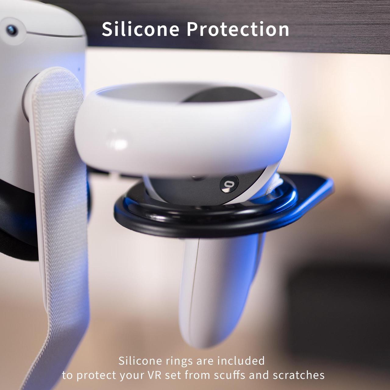 Alt view image 7 of 7 - VIVO Premium Clamp-on VR Headset and Controller Stand for Desk, Virtual Reality Display Holder, Black, MOUNT-VR01