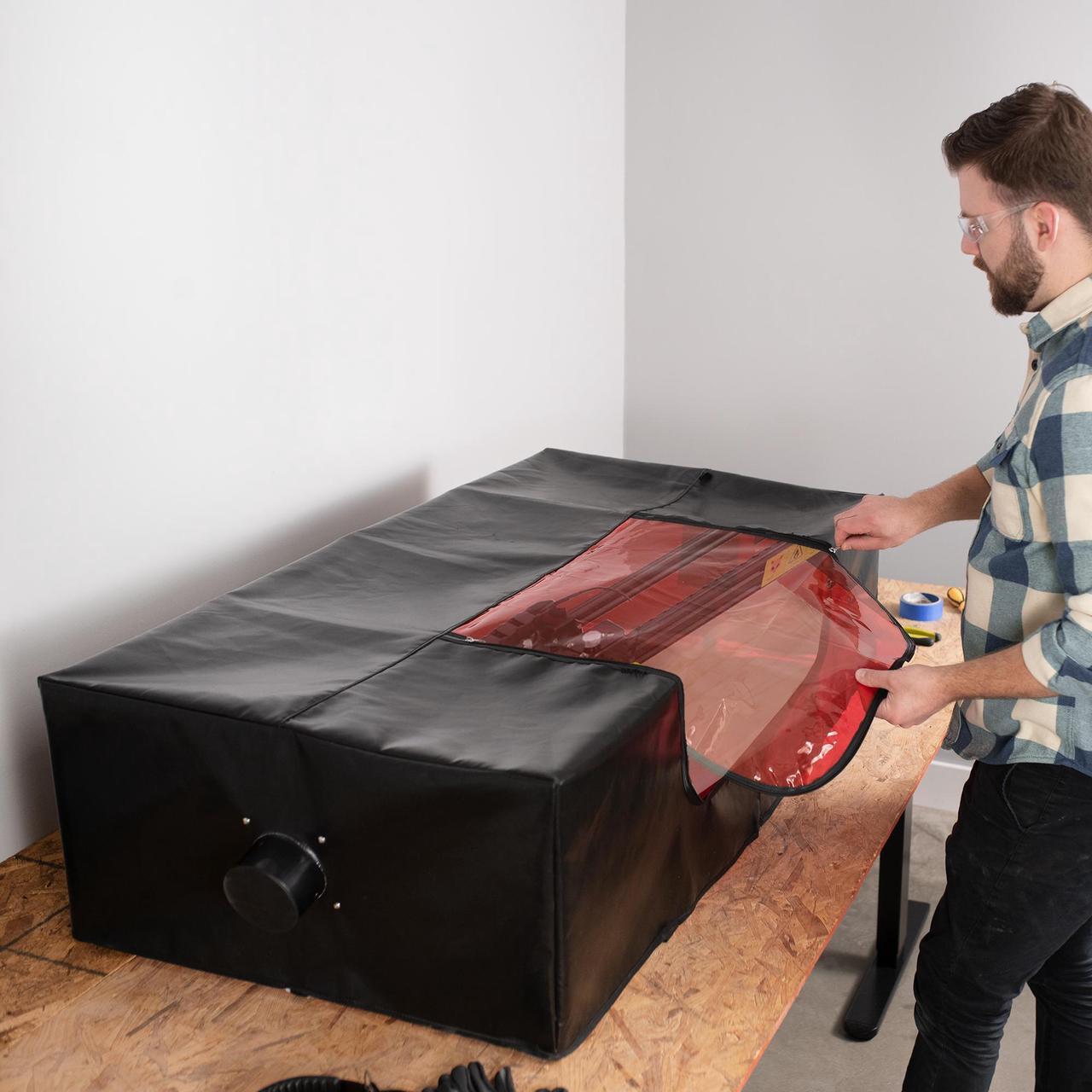Alt view image 3 of 7 - VIVO Extra Large Laser Engraver Enclosure with Exhaust Ports, Laser Engraving Machine Protective Cover, COVER-LE01