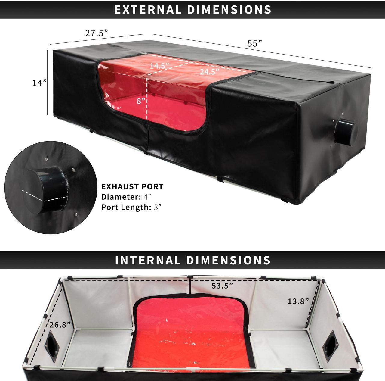 Alt view image 4 of 7 - VIVO Extra Large Laser Engraver Enclosure with Exhaust Ports, Laser Engraving Machine Protective Cover, COVER-LE01