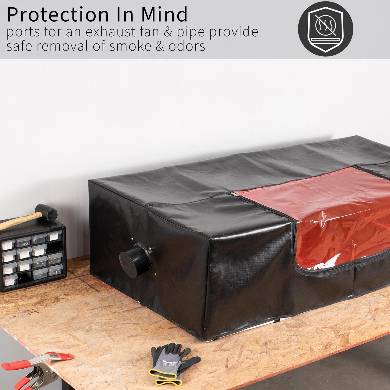 Alt view image 7 of 7 - VIVO Extra Large Laser Engraver Enclosure with Exhaust Ports, Laser Engraving Machine Protective Cover, COVER-LE01