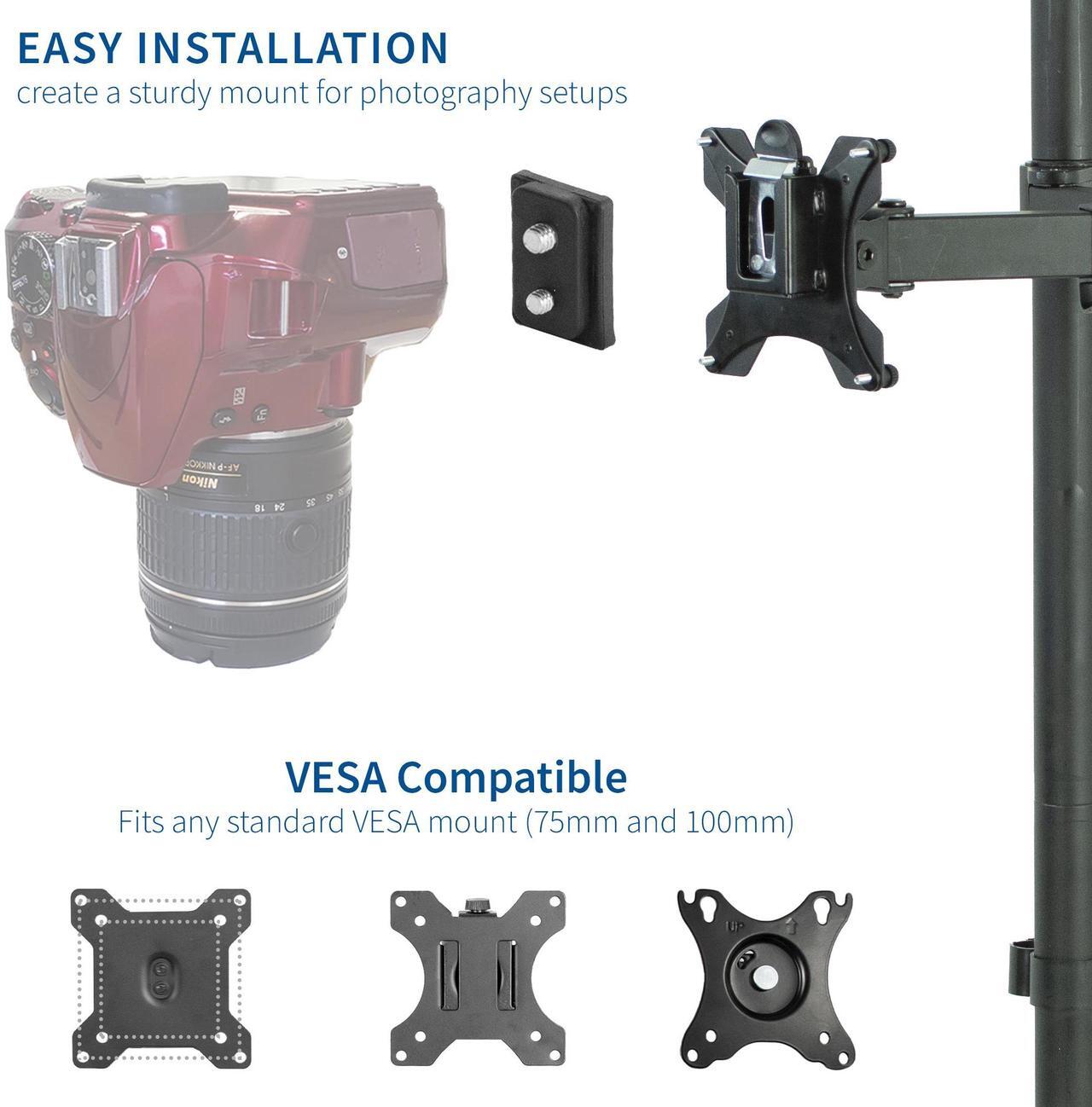 Alt view image 3 of 7 - VIVO Universal Camera Adapter Designed for VESA Stands, Overhead Photos & Video | 75x75mm, 100x100mm (MOUNT-V00CAM)
