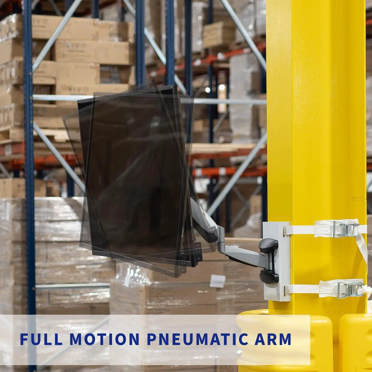 Alt view image 7 of 7 - VIVO Height Adjustable 40" to 70" TV Exposed Column Pneumatic Arm Screen Mount, MOUNT-TVCL1