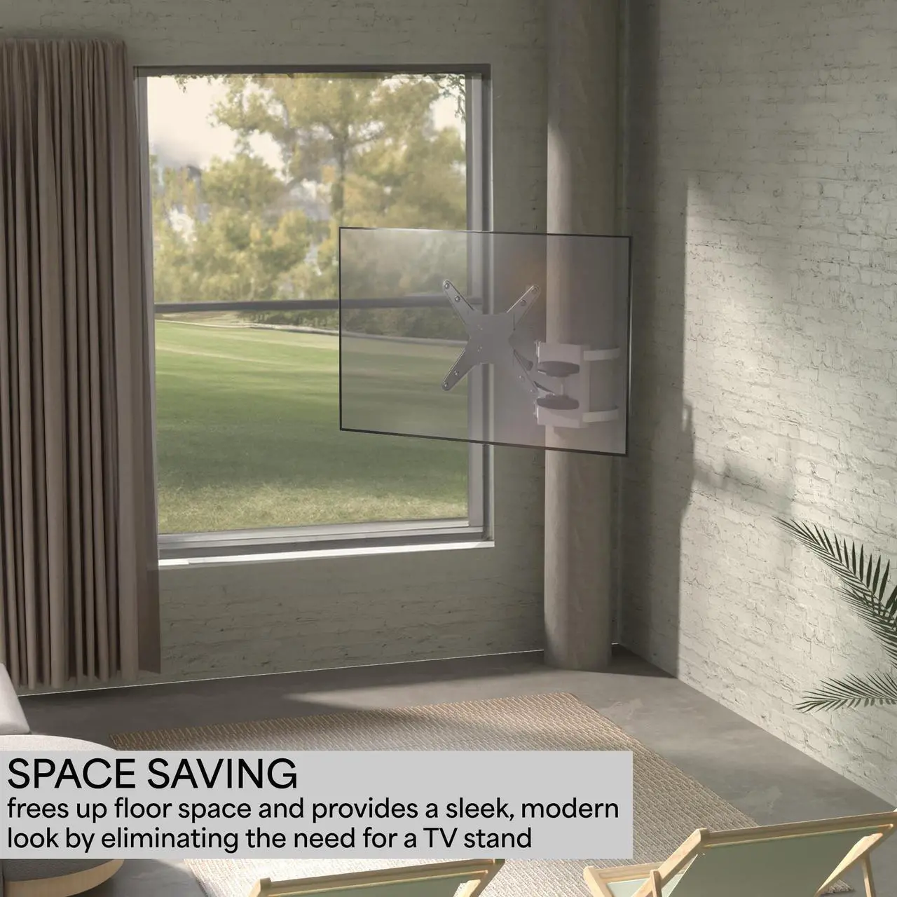 Alt view image 6 of 7 - VIVO Height Adjustable 40" to 70" TV Exposed Column Pneumatic Arm Screen Mount, MOUNT-TVCL1