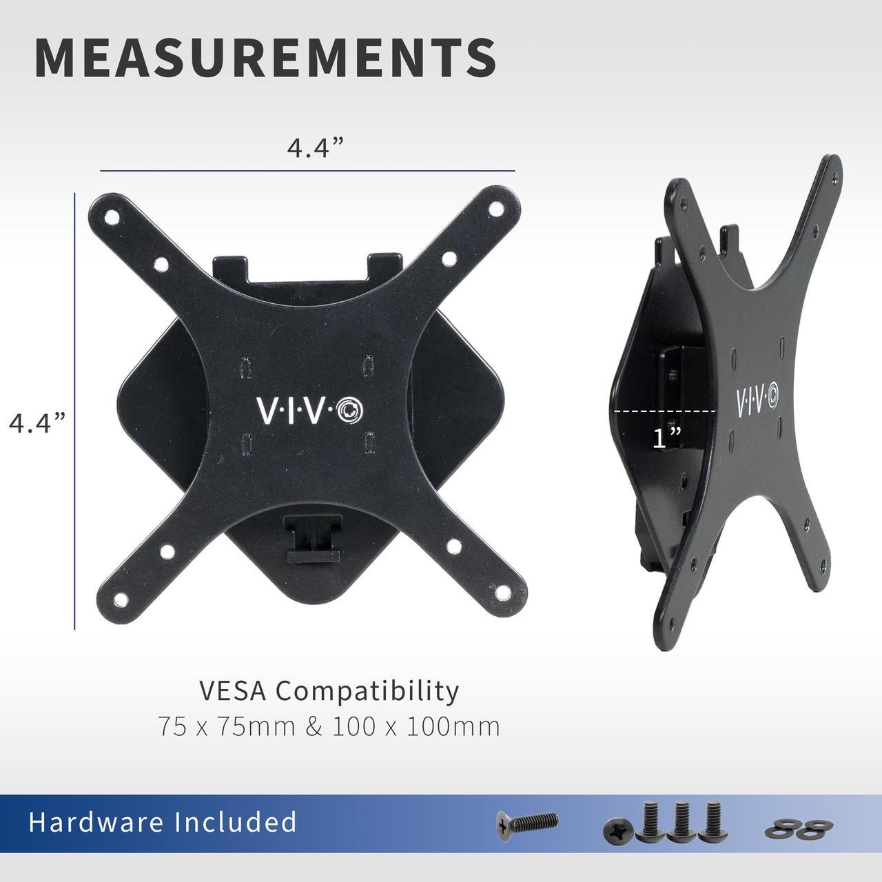 Alt view image 3 of 7 - VIVO VESA Adapter Plate Bracket, Designed for Sceptre E275B Series Monitors, VESA up to 100x100, Black, MOUNT-SRC275