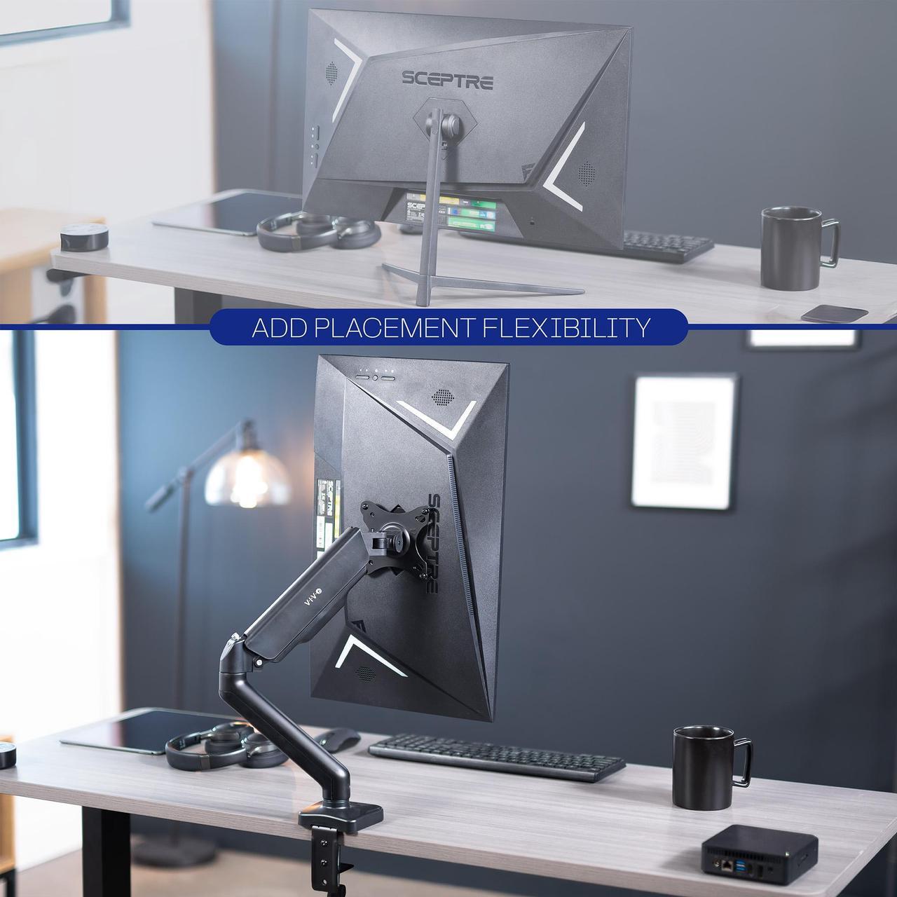 Alt view image 6 of 7 - VIVO VESA Adapter Plate Bracket, Designed for Sceptre E275B Series Monitors, VESA up to 100x100, Black, MOUNT-SRC275