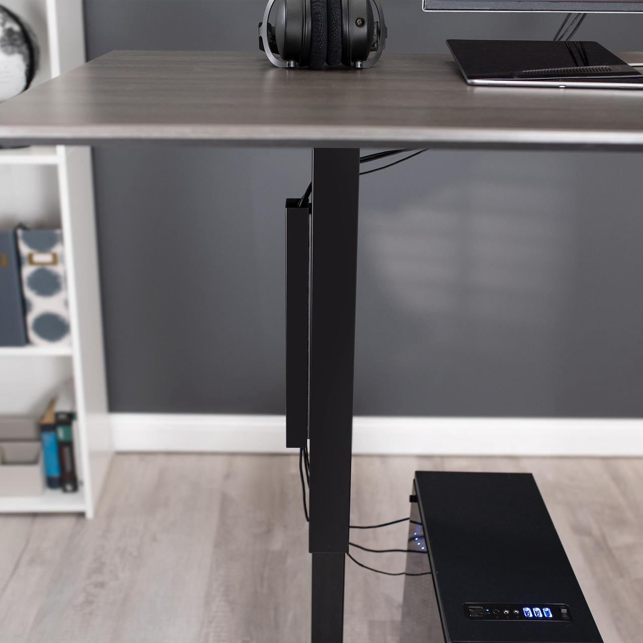 Alt view image 7 of 8 - VIVO Black Magnetic 14 inch Vertical Cable Management Channel, Cord Organizer, Wire Hider Cover (DESK-AC01-1MB)